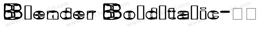 Blender Boldltalic字体转换